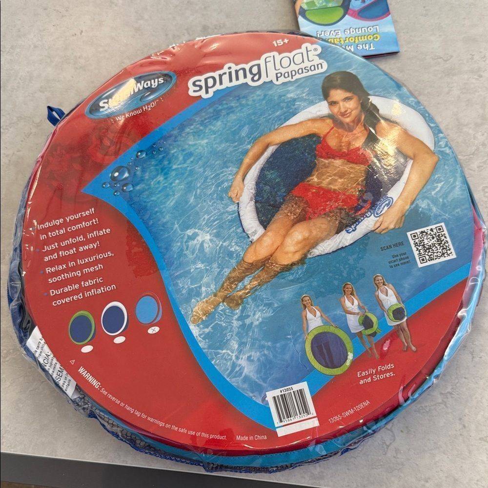 Swims Spring Float Papasan - Red and Blue